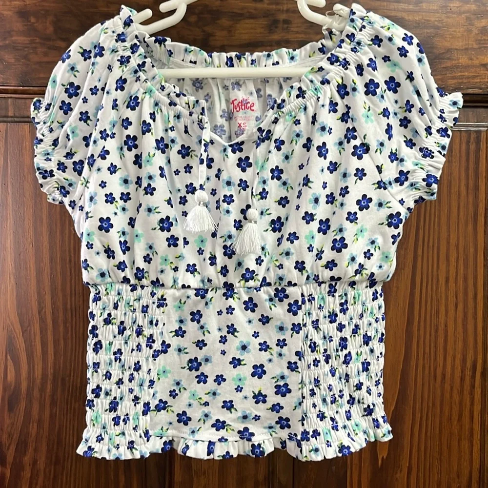 Justice girls floral top